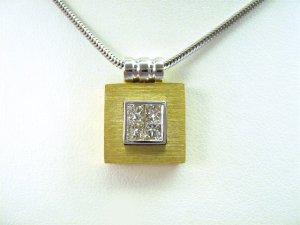 подвески из белого золота